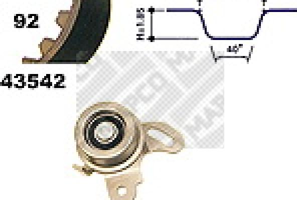 Mapco 23542 - Kit de distribution cwaw.fr