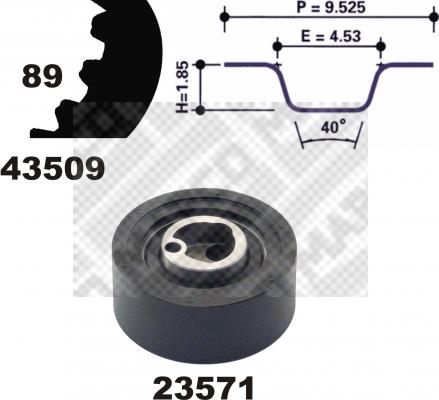 Mapco 23509 - Kit de distribution cwaw.fr