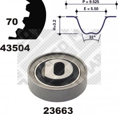 Mapco 23504 - Kit de distribution cwaw.fr