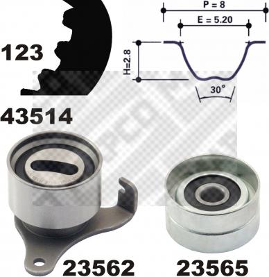 Mapco 23514 - Kit de distribution cwaw.fr