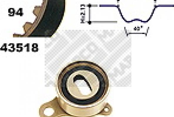 Mapco 23518 - Kit de distribution cwaw.fr