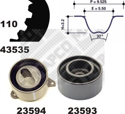 Mapco 23535 - Kit de distribution cwaw.fr