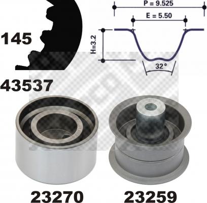 Mapco 23537 - Kit de distribution cwaw.fr