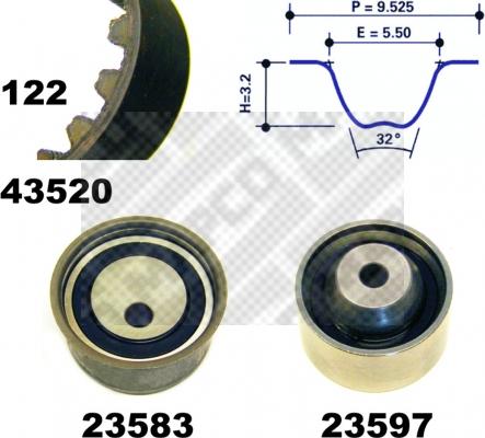 Mapco 23520 - Kit de distribution cwaw.fr