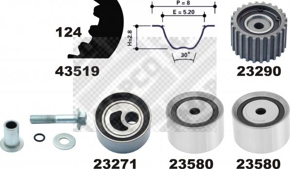 Mapco 23521 - Kit de distribution cwaw.fr