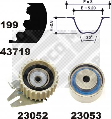 Mapco 23008 - Kit de distribution cwaw.fr