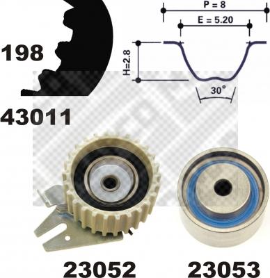 Mapco 23013 - Kit de distribution cwaw.fr