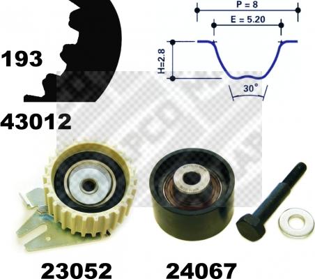 Mapco 23012 - Kit de distribution cwaw.fr