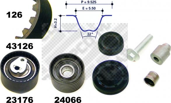 Mapco 23136 - Kit de distribution cwaw.fr