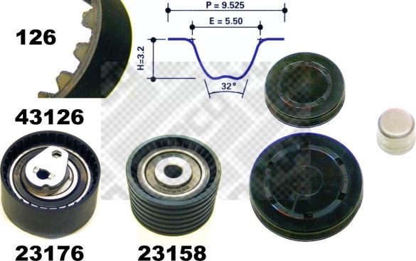 Mapco 23126 - Kit de distribution cwaw.fr