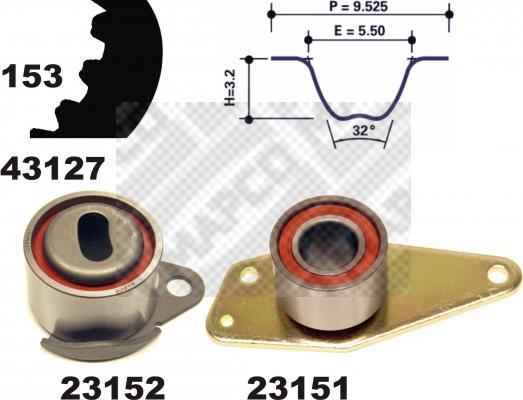 Mapco 23127 - Kit de distribution cwaw.fr