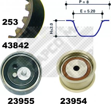 Mapco 23842 - Kit de distribution cwaw.fr