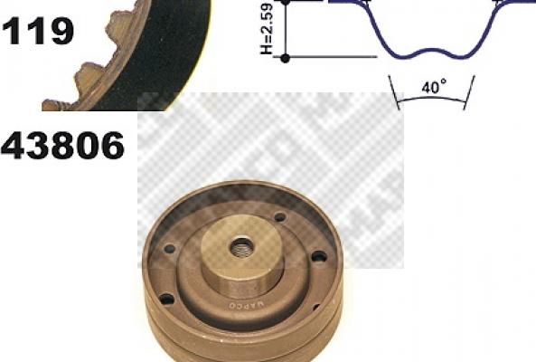 Mapco 23806 - Kit de distribution cwaw.fr