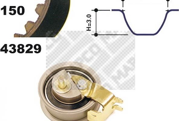 Mapco 23829 - Kit de distribution cwaw.fr