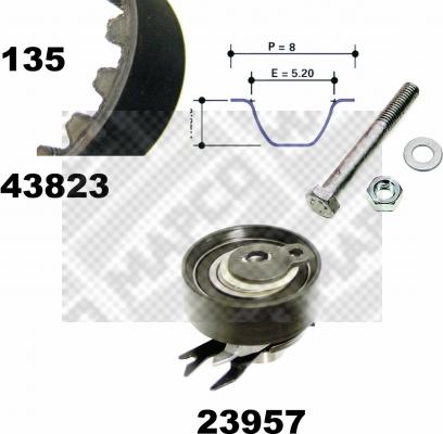 Mapco 23823 - Kit de distribution cwaw.fr