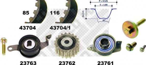 Mapco 23704 - Kit de distribution cwaw.fr