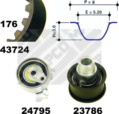 Mapco 23724 - Kit de distribution cwaw.fr