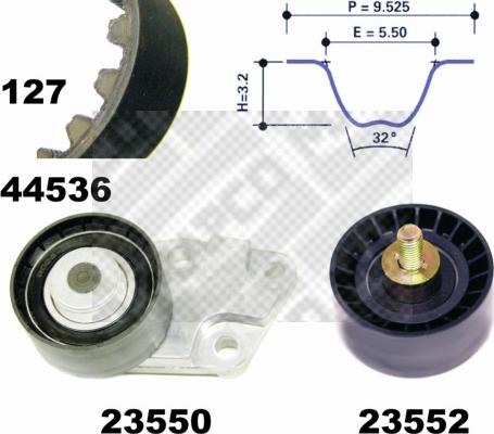 Mapco 73536 - Kit de distribution cwaw.fr