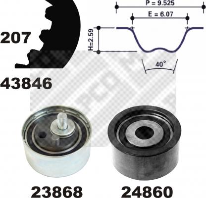 Mapco 73816 - Kit de distribution cwaw.fr