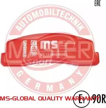 MASTER-SPORT GERMANY 13046080062-SET-MS - Kit de plaquettes de frein, frein à disque cwaw.fr