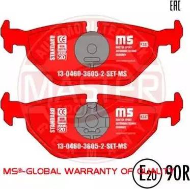 MASTER-SPORT GERMANY 13046036052-SET-MS - Kit de plaquettes de frein, frein à disque cwaw.fr