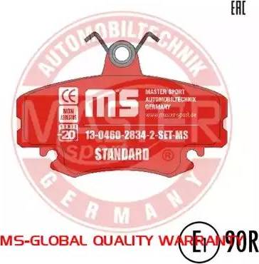 MASTER-SPORT GERMANY 13046028342-SET-MS - Kit de plaquettes de frein, frein à disque cwaw.fr