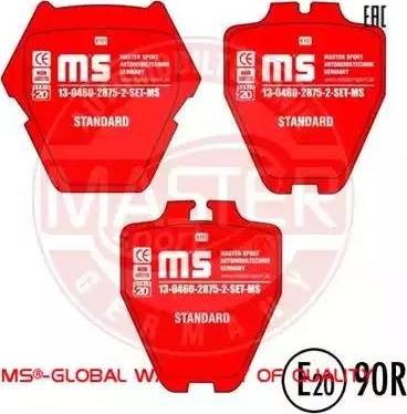 MASTER-SPORT GERMANY 13046028752-SET-MS - Kit de plaquettes de frein, frein à disque cwaw.fr