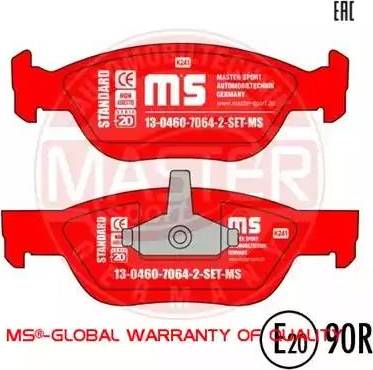 MASTER-SPORT GERMANY 13046070642-SET-MS - Kit de plaquettes de frein, frein à disque cwaw.fr