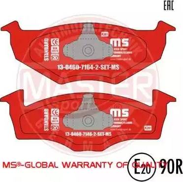 MASTER-SPORT GERMANY 13046071642-SET-MS - Kit de plaquettes de frein, frein à disque cwaw.fr