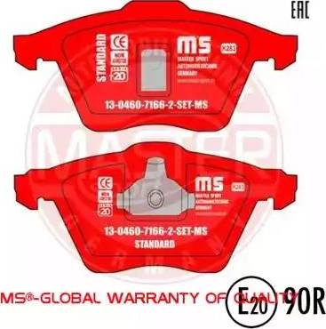 MASTER-SPORT GERMANY 13046071662-SET-MS - Kit de plaquettes de frein, frein à disque cwaw.fr