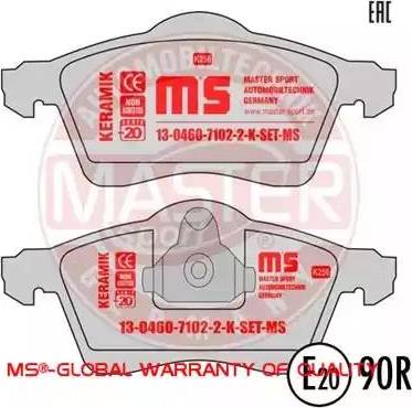 MASTER-SPORT GERMANY 13046071022-SET-MS - Kit de plaquettes de frein, frein à disque cwaw.fr