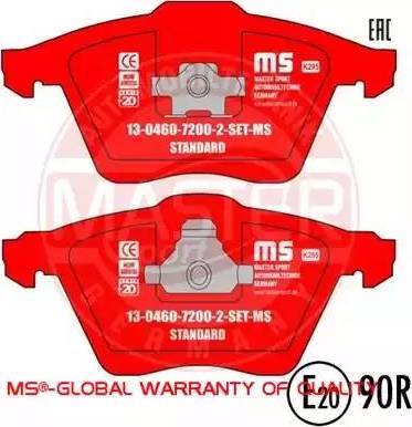 MASTER-SPORT GERMANY 13046072002-SET-MS - Kit de plaquettes de frein, frein à disque cwaw.fr