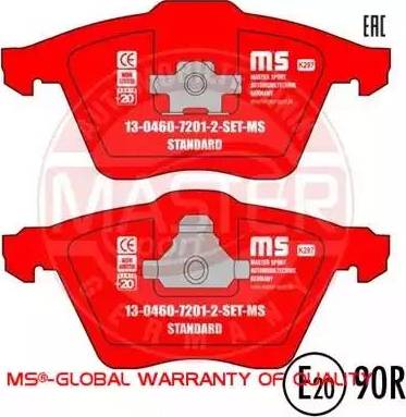 MASTER-SPORT GERMANY 13046072012-SET-MS - Kit de plaquettes de frein, frein à disque cwaw.fr