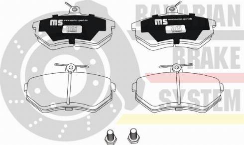 MASTER-SPORT GERMANY W236029572 - Kit de plaquettes de frein, frein à disque cwaw.fr