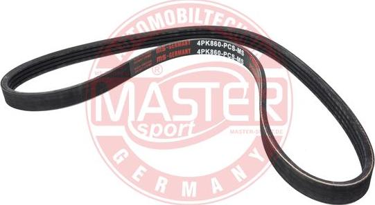 MASTER-SPORT GERMANY 4PK860-PCS-MS - Courroie trapézoïdale à nervures cwaw.fr