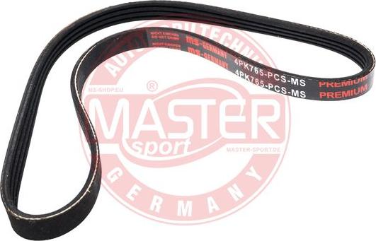 MASTER-SPORT GERMANY 4PK765-PCS-MS - Courroie trapézoïdale à nervures cwaw.fr