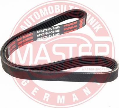 MASTER-SPORT GERMANY 6PK875-PCS-MS - Courroie trapézoïdale à nervures cwaw.fr