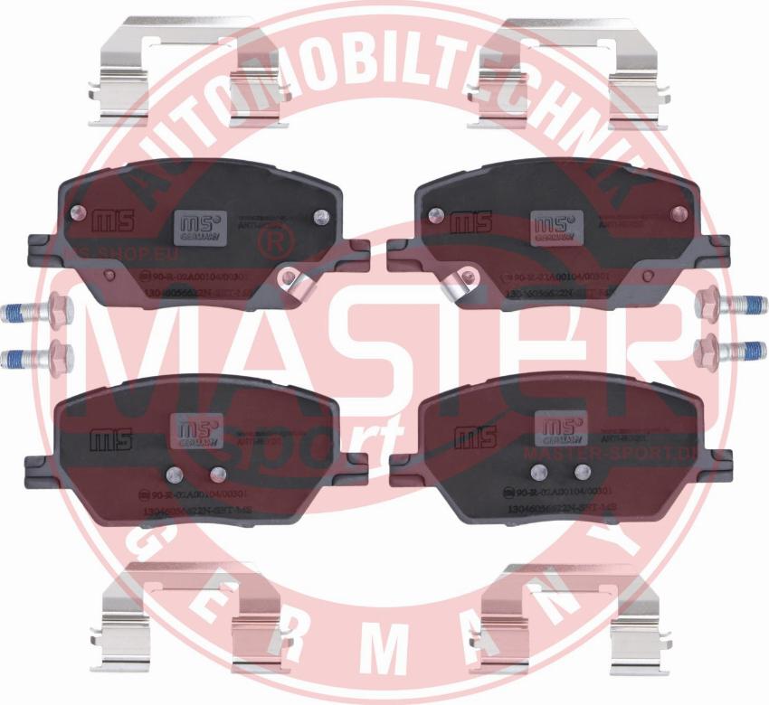 MASTER-SPORT GERMANY 13046056622N-SET-MS - Kit de plaquettes de frein, frein à disque cwaw.fr