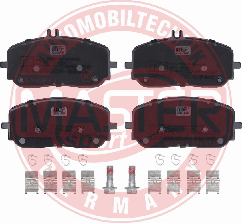 MASTER-SPORT GERMANY 13046038822N-SET-MS - Kit de plaquettes de frein, frein à disque cwaw.fr