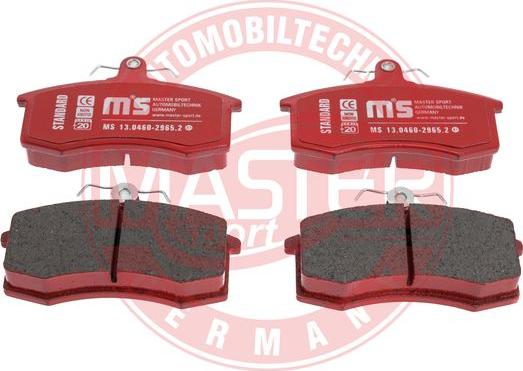 MASTER-SPORT GERMANY 13046029652-SET-MS - Kit de plaquettes de frein, frein à disque cwaw.fr