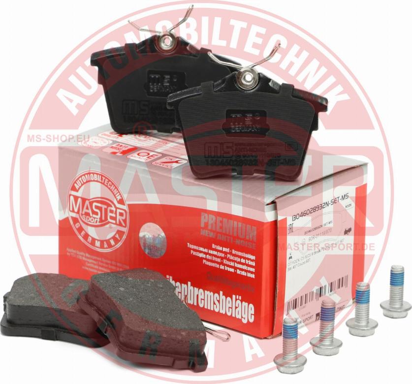 MASTER-SPORT GERMANY 13046028932N-SET-MS - Kit de plaquettes de frein, frein à disque cwaw.fr