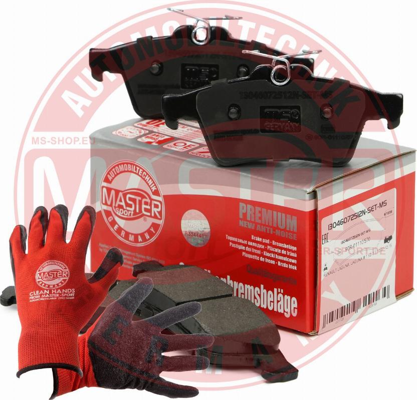 MASTER-SPORT GERMANY 13046072512N-SET-MSP - Kit de plaquettes de frein, frein à disque cwaw.fr