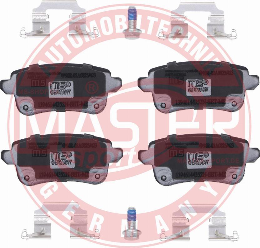 MASTER-SPORT GERMANY 13046144352N-SET-MS - Kit de plaquettes de frein, frein à disque cwaw.fr