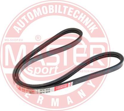 MASTER-SPORT GERMANY 3PK905-PCS-MS - Courroie trapézoïdale à nervures cwaw.fr