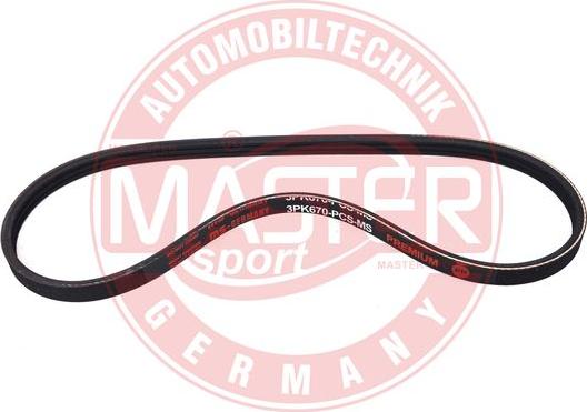 MASTER-SPORT GERMANY 3PK670-PCS-MS - Courroie trapézoïdale à nervures cwaw.fr