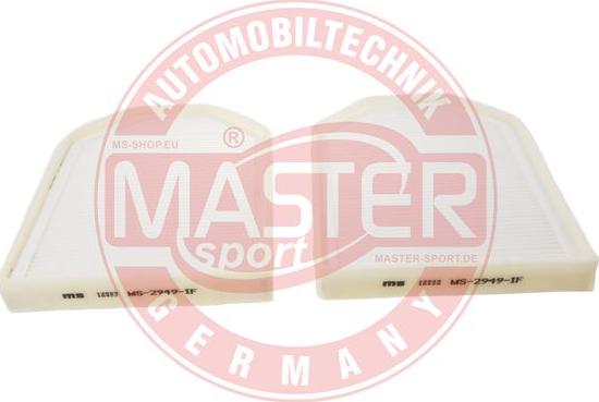 MASTER-SPORT GERMANY 2949-IF-SET/2/-MS - Filtre, air de l'habitacle cwaw.fr