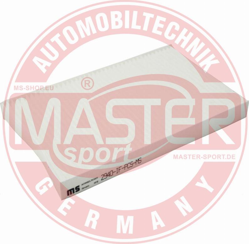 MASTER-SPORT GERMANY 2940-IF-PCS-MS - Filtre, air de l'habitacle cwaw.fr