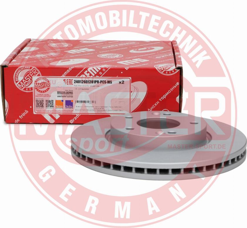 MASTER-SPORT GERMANY 24012601281PR-PCS-MS - Disque de frein cwaw.fr