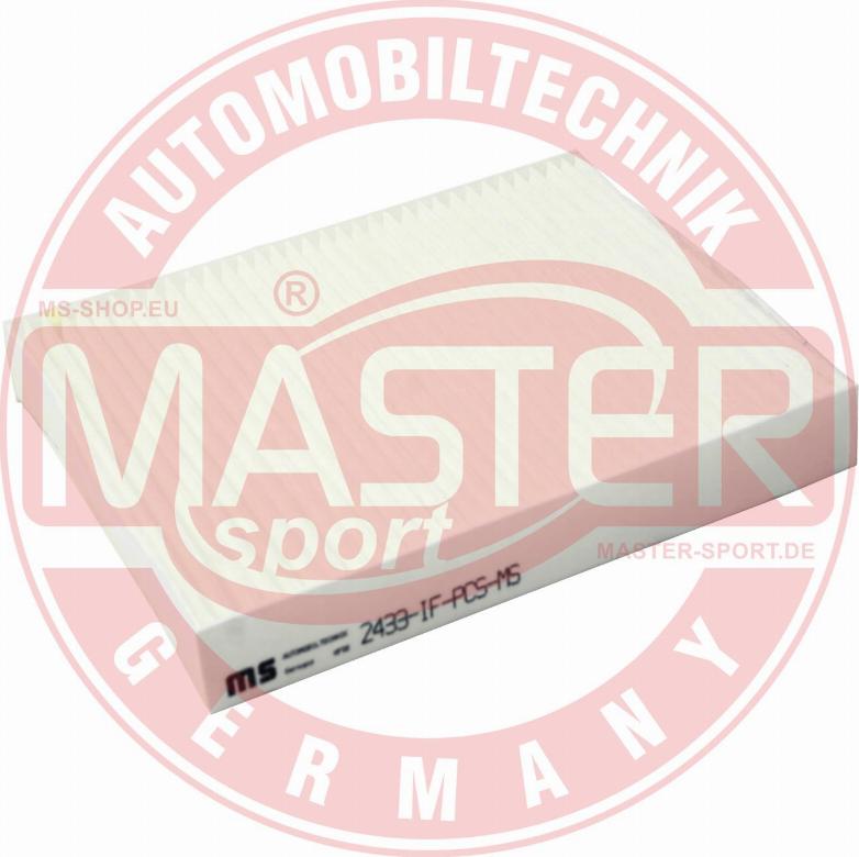 MASTER-SPORT GERMANY 2433-IF-PCS-MS - Filtre, air de l'habitacle cwaw.fr