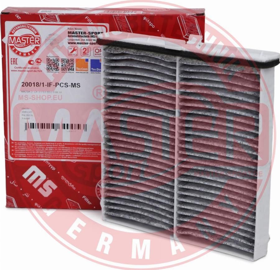 MASTER-SPORT GERMANY 20018/1-IF-PCS-MS - Filtre, air de l'habitacle cwaw.fr